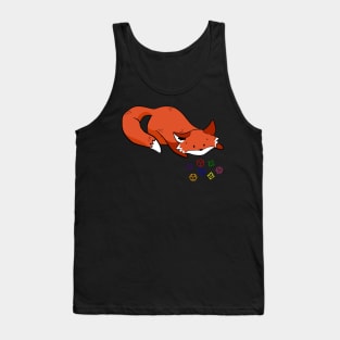 Fox Player With Polyhedral Dice Tank Top